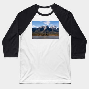 Mountains Deep in Thought Baseball T-Shirt